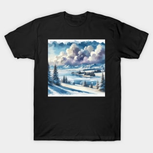Winter River Winter Landscape T-Shirt